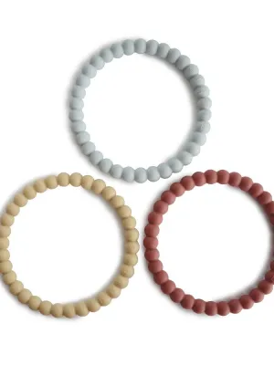 Σετ 3 Βραχιόλια Οδοντοφυΐας - Mellow/Terracotta/Periwinkle - Mushie