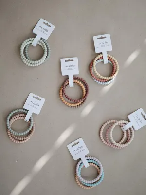 Σετ 3 Βραχιόλια Οδοντοφυΐας - Lilac/Cyan/Soft Peach - Mushie