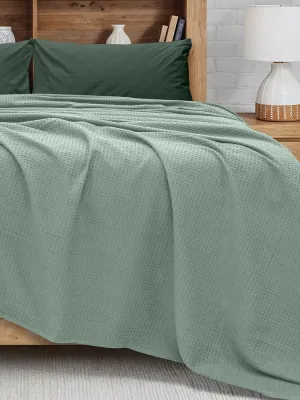 LINO Κουβέρτα King Size (240x260) Πικέ Cocoon Μέντα