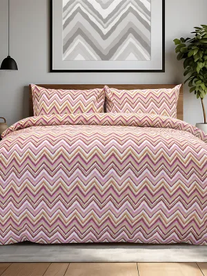 LINO Σετ Σεντόνια Υπέρδιπλα (240x260) Flots Ροζ