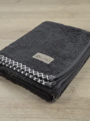 LINO Πετσέτα Προσώπου (50x90) Marley Ανθρακί