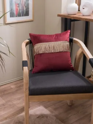 Μαξιλαροθήκη Velvet 10 Με Κρόσι - 45x45cm με γέμιση