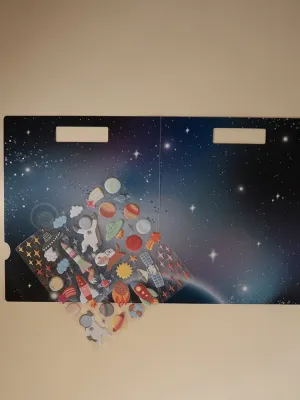 Βιβλίο με Επαναχρησιμοποιούμενα Αυτοκόλλητα Space - Mushie