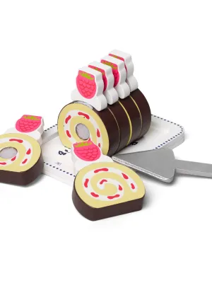 Ξύλινo Κέικ Swiss Roll με Σπάτουλα - Mama Memo