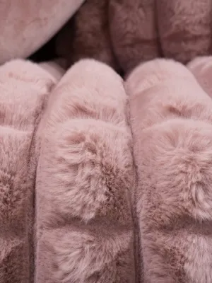 Γούνινη Μαξιλαροθήκη Cube 06 - 45x45cm με γέμιση