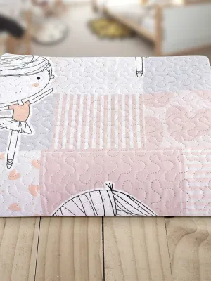 LINO ΚΟΥΒΕΡΛΙ GIRLY PINK-GREY 160X220