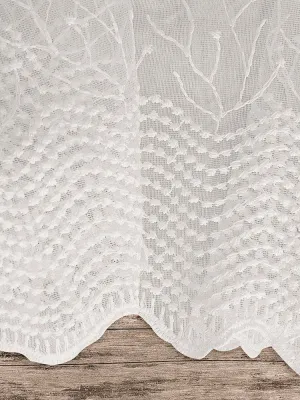 LINO ΚΟΥΡΤΙΝΑ BARIO WHITE ΜΕ ΤΡΕΣΑ 280X300