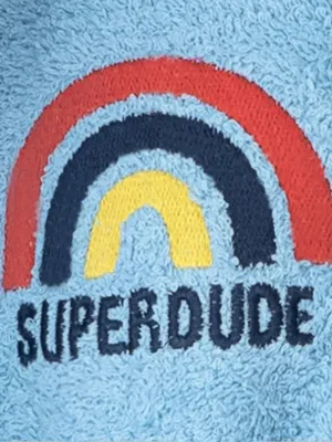 Μπουρνούζι με Κουκούλα Kids Bath SUPER DUDE CIEL 6-8