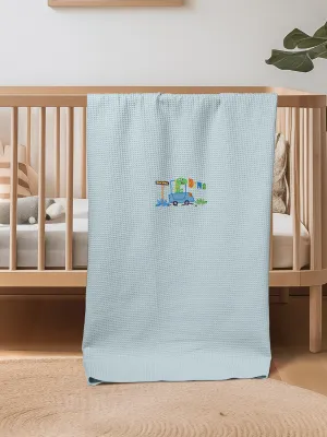 ΚΟΥΒΕΡΤΑ ΠΙΚΕ ΑΓΚΑΛΙΑΣ 80X110 ADAM HOME DINOSAUROS BLUE