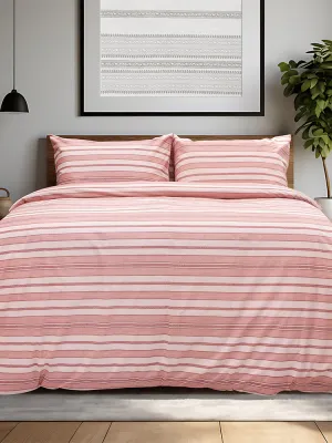 LINO Σετ Σεντόνια Με Λάστιχο (105x200+32) Carril Ροζ