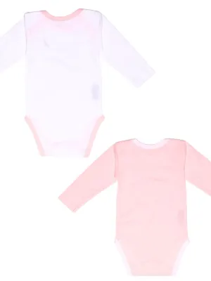 Εσώρουχα Σετ 2 τεμ. 80 cm Μακρύ Μανίκι Ροζ 100% Βαμβάκι Jersey
