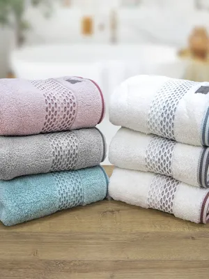 LINO Πετσέτα Σώματος (70x140) Igalo Λευκό/Ροζ