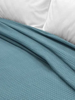 LINO Κουβέρτα King Size (240x260) Πικέ Cocoon Πετρόλ