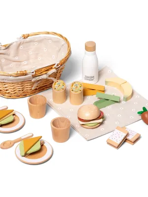 Ξύλινο Καλαθάκι Πικ-Νικ - Mama Memo