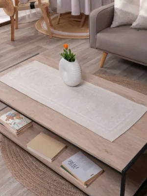 Καρέ &amp; Τραβέρσα Peony 01 Σετ 2 τεμαχίων - 100x100cm &amp; 40x100cm