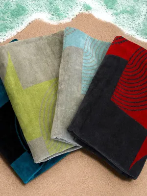 LINO ΠΕΤΣΕΤΑ ΘΑΛΑΣΣΗΣ GEOMETRICO DGREY-RED 86X160