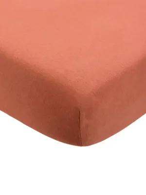 Κατωσέντονο Με Λάστιχο Μακώ Jersey Τερακότα 70x140cm Trois Kilos Sept