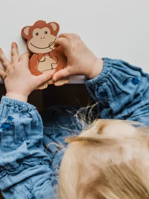 Μίνι Παζλ Μαϊμουδάκι Orange Tree Toys