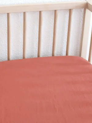 Κατωσέντονο Με Λάστιχο Μακώ Jersey Τερακότα 70x140cm Trois Kilos Sept