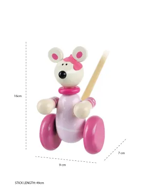 Παιχνίδι Ώθησης Pink Mouse Orange Tree Toys (FSC®)