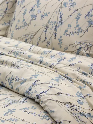 LINO Σετ Σεντόνια Με Λάστιχο (105x200+32) Amandes Μπλε