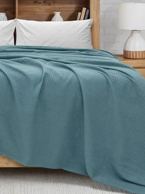 LINO Κουβέρτα King Size (240x260) Πικέ Cocoon Πετρόλ