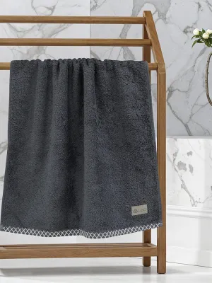 LINO Πετσέτα Προσώπου (50x90) Marley Ανθρακί