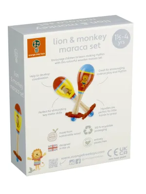Μαράκες Σετ Λιοντάρι & Μαιμού - Orange Tree Toys