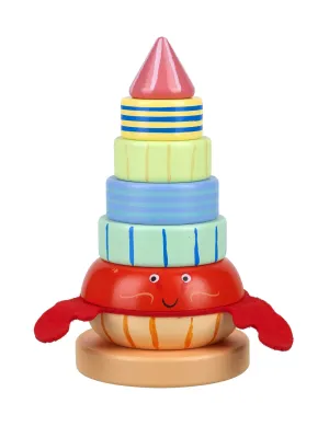 Ξύλινος Κύβος Στοίβαξης Καβούρι - Orange Tree Toys