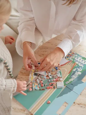 Βιβλίο με Επαναχρησιμοποιούμενα Αυτοκόλλητα Race Cars - Mushie