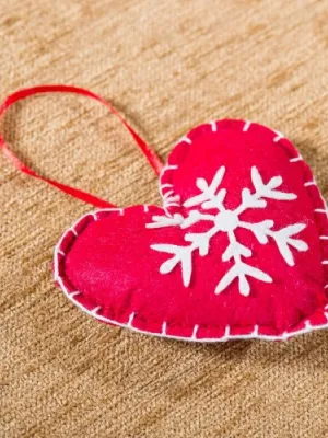 Ξύλινα Στολίδια Heart (3 τεμ.)