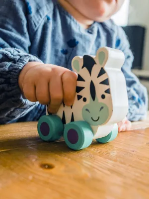 Ζέμπρα Push & Pull Orange Tree Toys