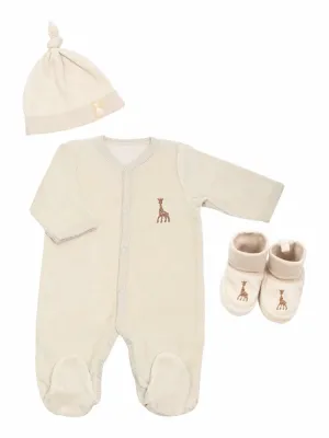 Σετ Φορμάκι-Σκουφάκι-Μποτάκια - 0-1 Μηνών Μπεζ - SOPHIE LA GIRAFE