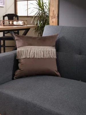 Μαξιλαροθήκη Velvet 03 Με Κρόσι - 45x45cm με γέμιση