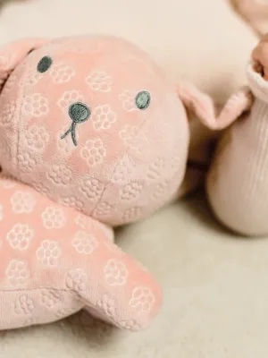 Λούτρινο Σκυλάκι Από Βελουτέ Ύφασμα 25cm Ροζ Miffy Flowers