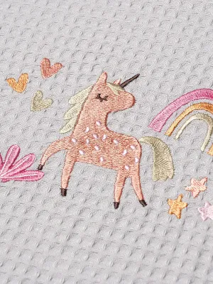 ΚΟΥΒΕΡΤΑ ΠΙΚΕ ΚΟΥΝΙΑΣ 110X140 ADAM HOME UNICORN GREY