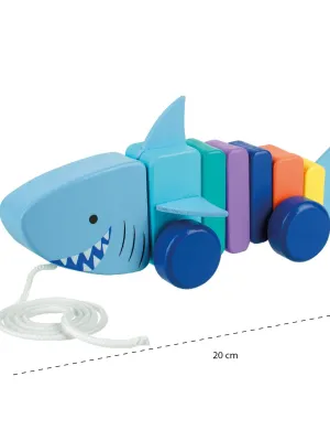 Καρχαρίας Συρόμενο Ξύλινο Παιχνίδι Orange Tree Toys