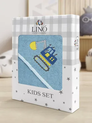 LINO Κάπα Βρεφική (75x75) Trattore Μπλε