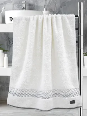 LINO Πετσέτα Σώματος (70x140) Igalo Λευκό/Ασημί