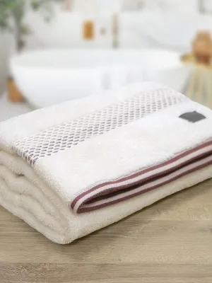 LINO Πετσέτα Σώματος (70x140) Igalo Λευκό/Ροζ
