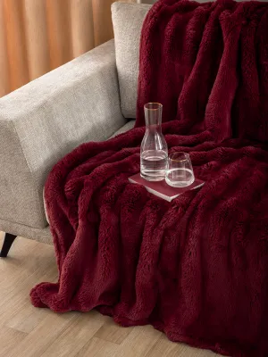 Γούνα Ημίδιπλη 160x220 Heather BORDO