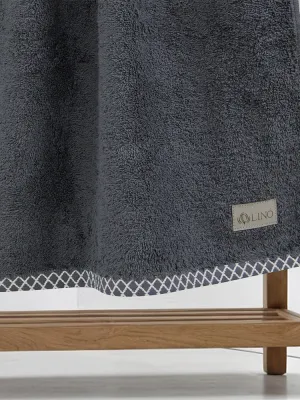 LINO Πετσέτα Προσώπου (50x90) Marley Ανθρακί