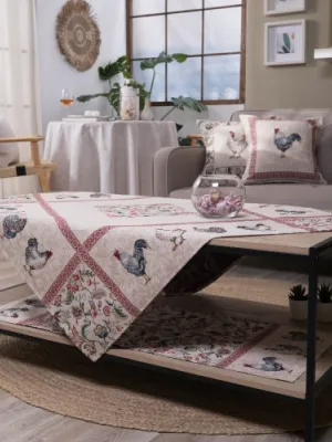 Καρέ &amp; Τραβέρσα Rooster Σετ 2 τεμαχίων - 100x100cm &amp; 40x100cm