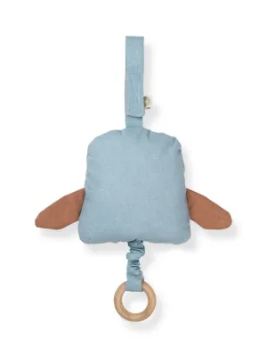 Μουσικό κουτί UGLA BLUE OWL από 100% οργανικό βαμβάκι