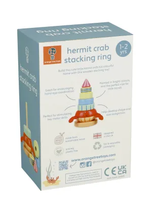 Ξύλινος Κύβος Στοίβαξης Καβούρι - Orange Tree Toys