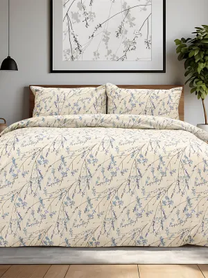 LINO Σετ Σεντόνια Με Λάστιχο (105x200+32) Amandes Μπλε