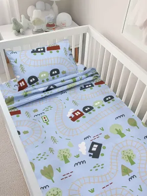 LINO BEBE ΣΕΤ ΣΕΝΤΟΝΙΑ FOREST EXPRESS PETROL 120X180