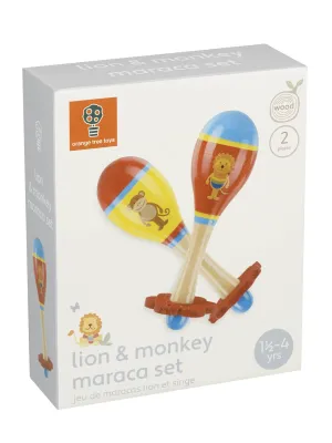 Μαράκες Σετ Λιοντάρι & Μαιμού - Orange Tree Toys