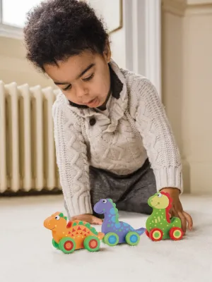 Σετ 3 Δεινόσαυροι Push & Pull - Orange Tree Toys