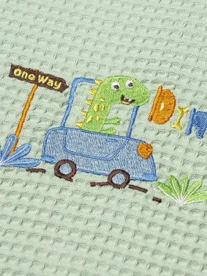 ΚΟΥΒΕΡΤΑ ΠΙΚΕ ΑΓΚΑΛΙΑΣ 80X110 ADAM HOME  DINOSAUROS GREEN